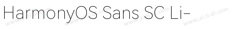 HarmonyOS Sans SC Li字体转换